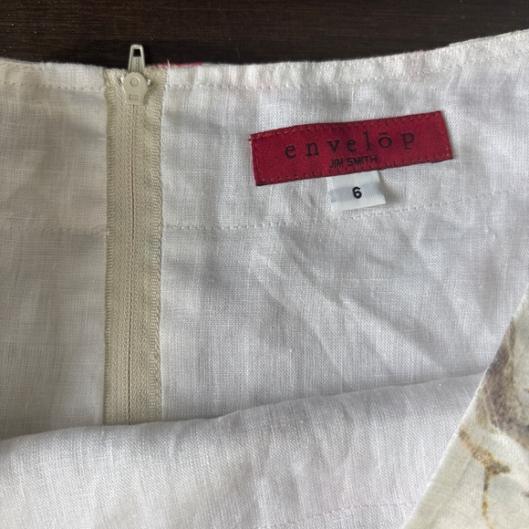 Designer  100%  linen skirt lined - Picture 3 of 5